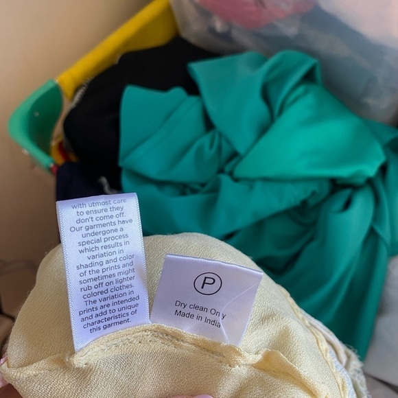 Hemant & Nandita Emerald Velvet Lurex Dress - Picture 9 of 10